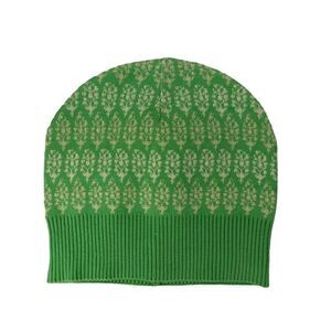 Free people beanie green cream new